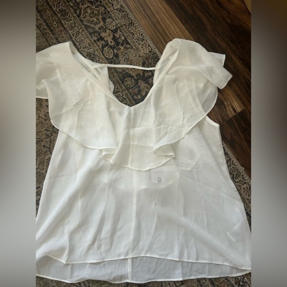 NWT ASOS Elegant White Ruffle Blouse